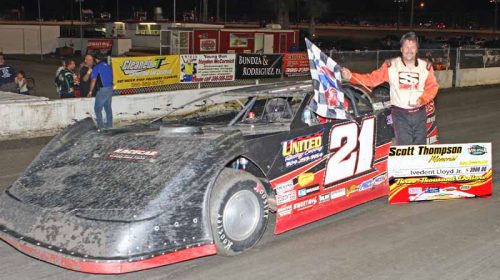 Ivedent Lloyd, Jr Celebrates in Victory Lane. Photo Courtesy: Rick