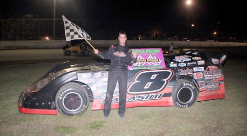 Mike Palasini Jr. of Leland, MS has clinched the NeSmith Chevrolet Old Man’s Garage Weekly Racing Series Runner-Up spot driving the MP Trucking Trak-Star.  (Best Photography)