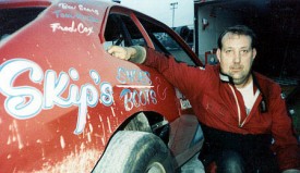 Bobby Sears dominated Mini Stock racing at New Smyrna and Orlando for many years - this photo from 1990 - The sponsor on his  Pinto was Skip Patsos of